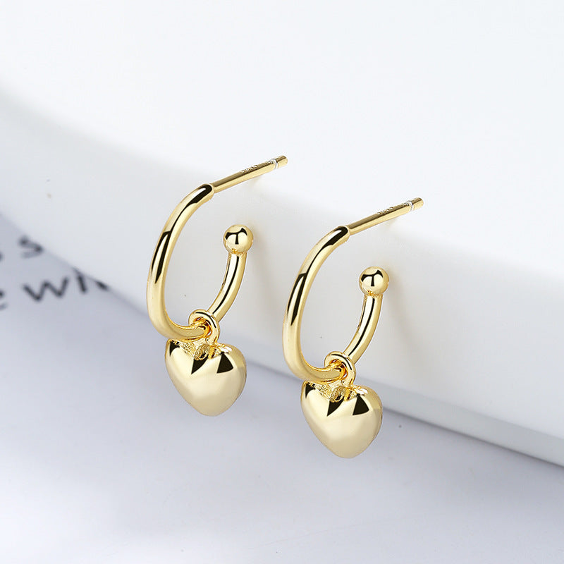 Simple Love Heart Shape Earrings