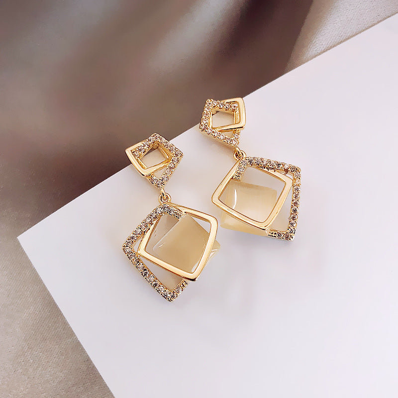 Geometric Square Earrings