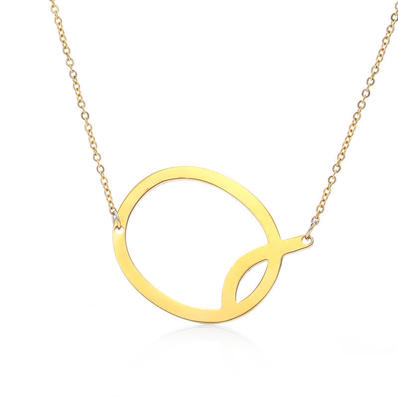 Women's Initial Letter Pendant Necklace
