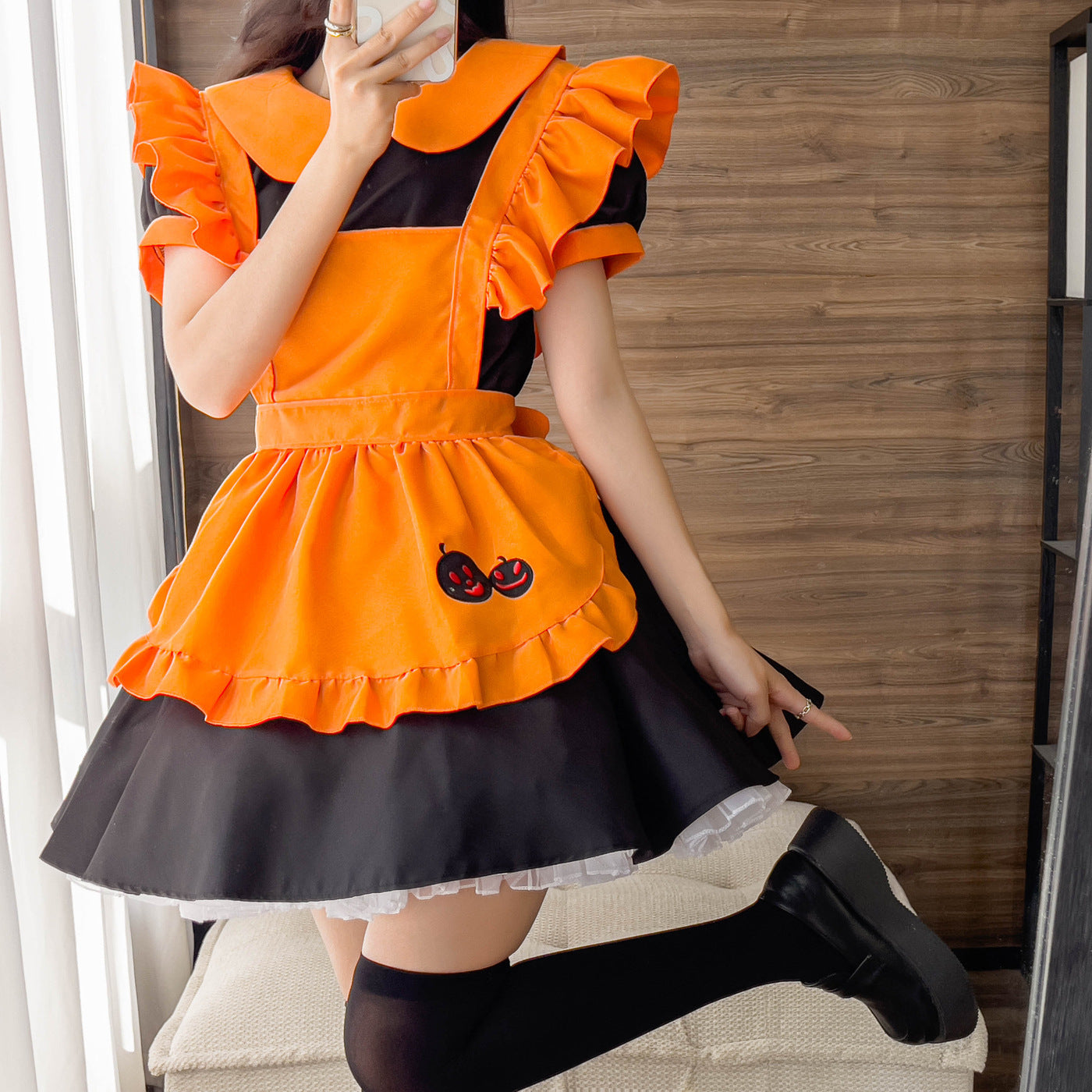 Halloween Embroidered Maid Outfit – Polyester