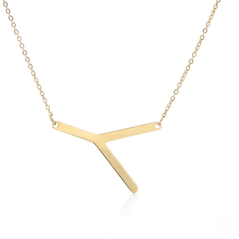 Women's Initial Letter Pendant Necklace