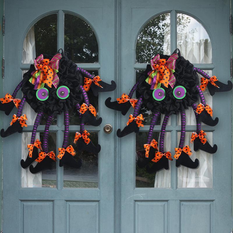 Creative Halloween Spider Door Hanging Wreath