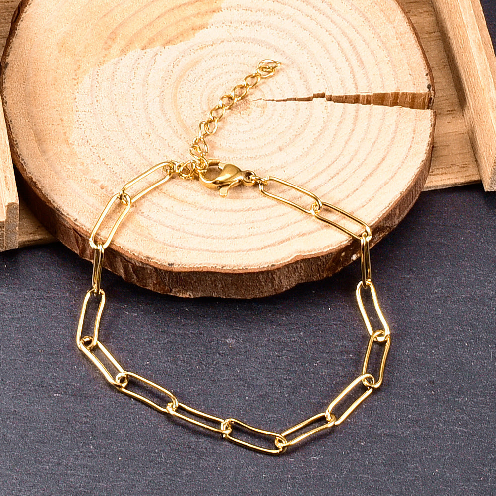 Simple chain chain square brand bracelet
