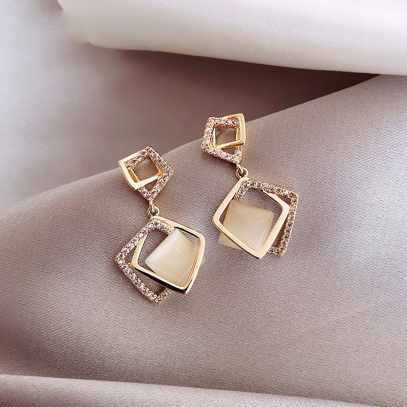Geometric Square Earrings