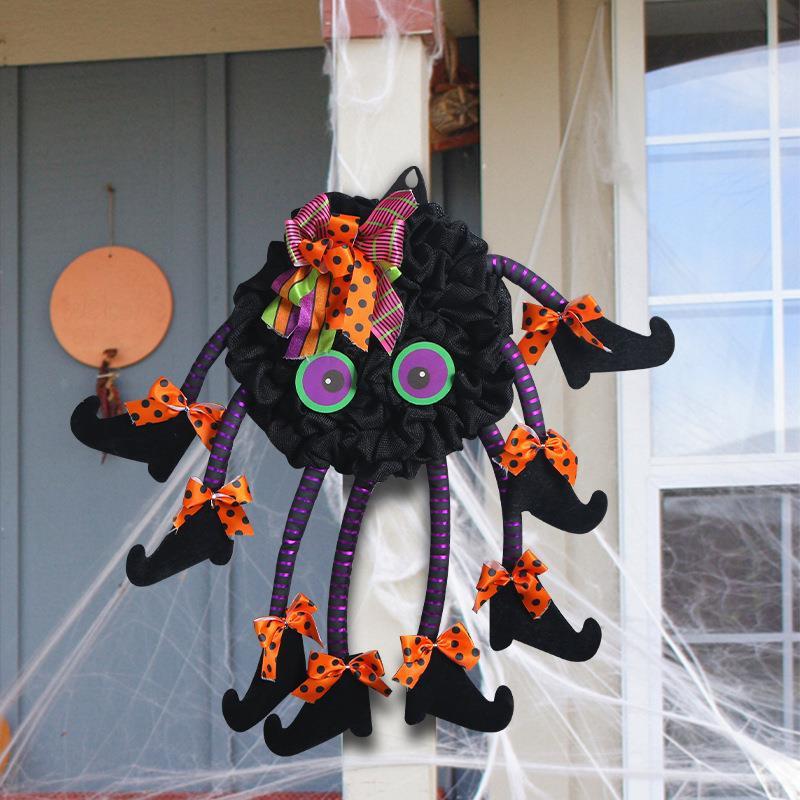Creative Halloween Spider Door Hanging Wreath