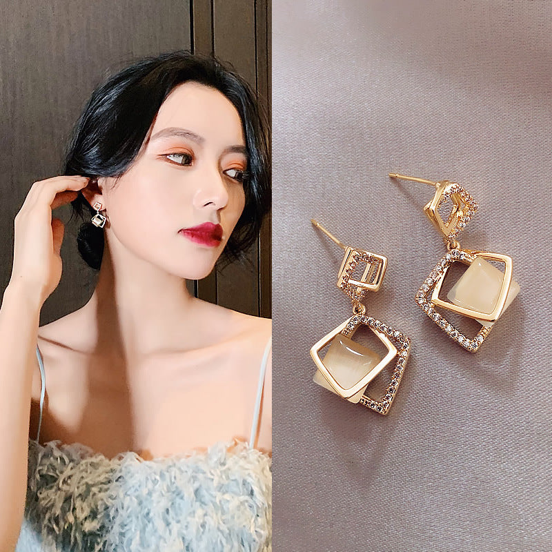 Geometric Square Earrings