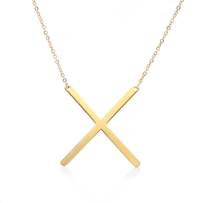 Women's Initial Letter Pendant Necklace