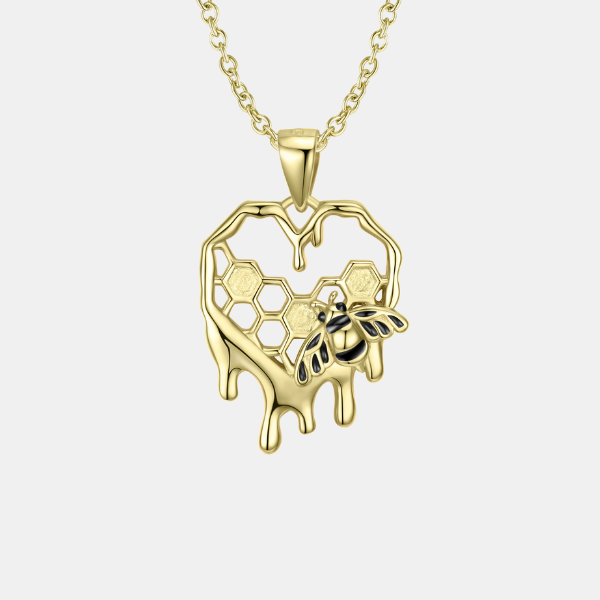 Honeycomb Gold Necklace