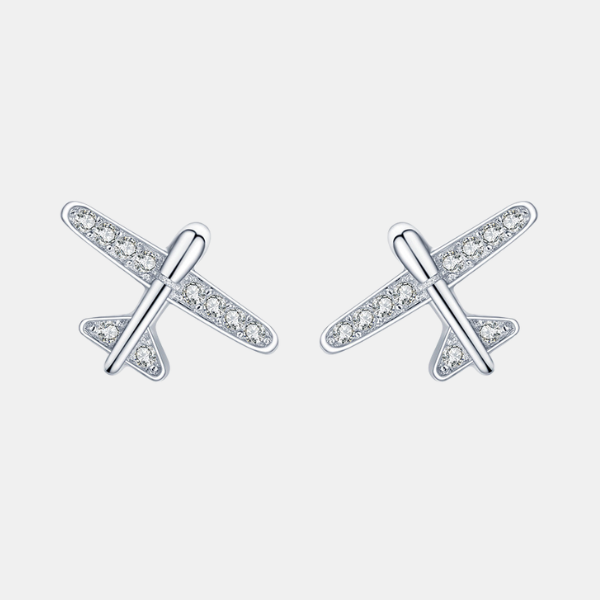 Small Airplane Stud Earrings