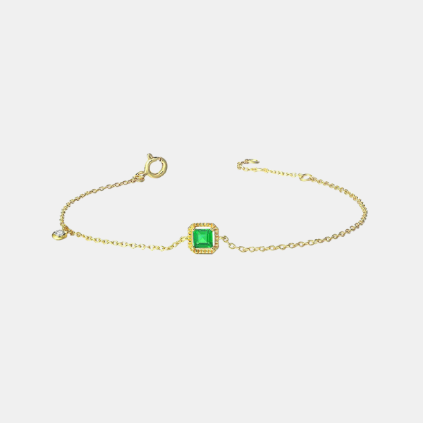 Synthetic Emerald Bracelet