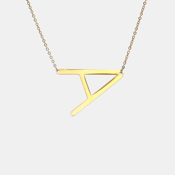 Women's Initial Letter Pendant Necklace