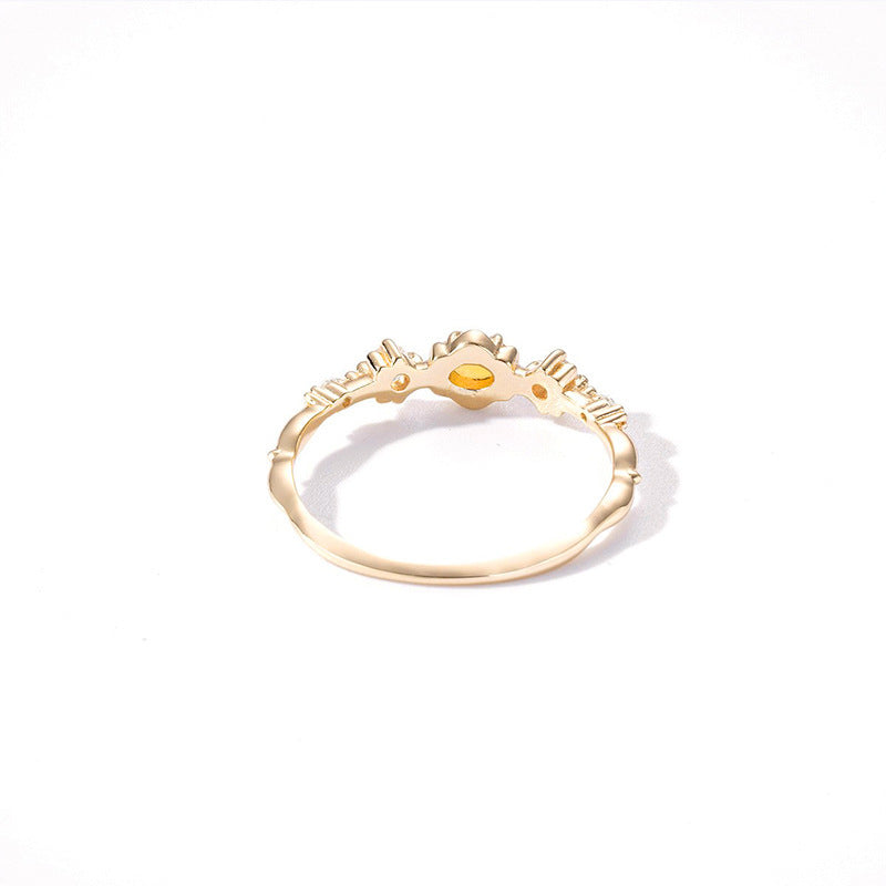 Silver Plated Gold Female Ring