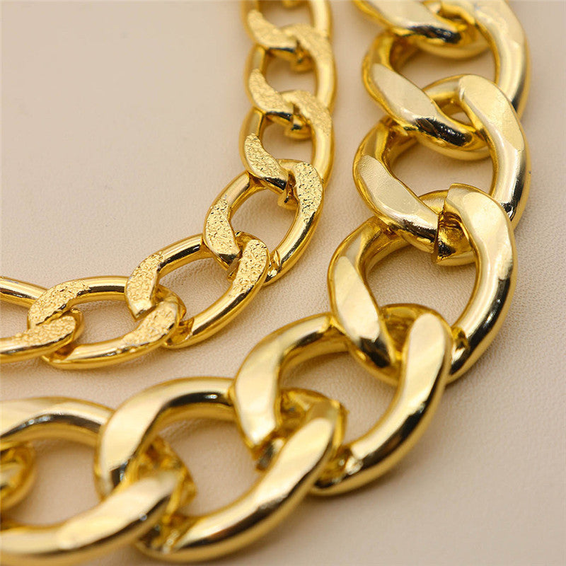3 Double-layer Thick Chain Bracelet Set