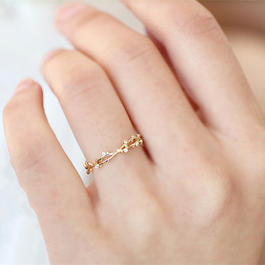 All-match 925 Sterling Silver Gold Plated Ring