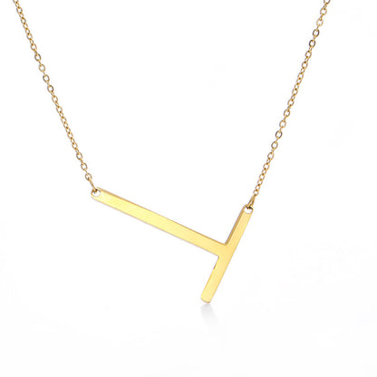 Women's Initial Letter Pendant Necklace