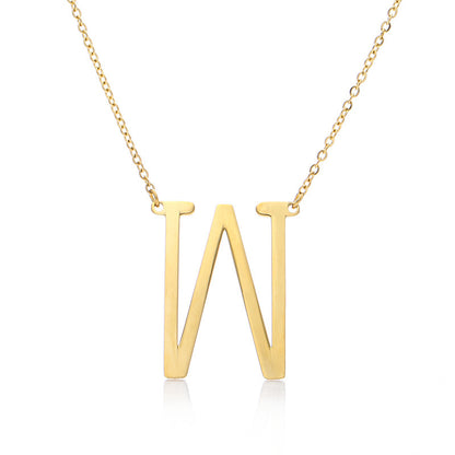 Women's Initial Letter Pendant Necklace