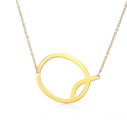 Women's Initial Letter Pendant Necklace