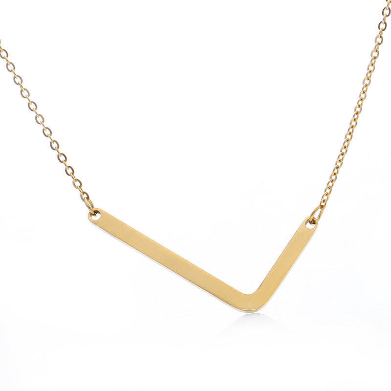 Women's Initial Letter Pendant Necklace