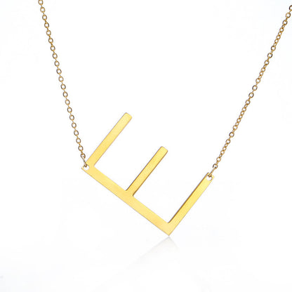 Women's Initial Letter Pendant Necklace