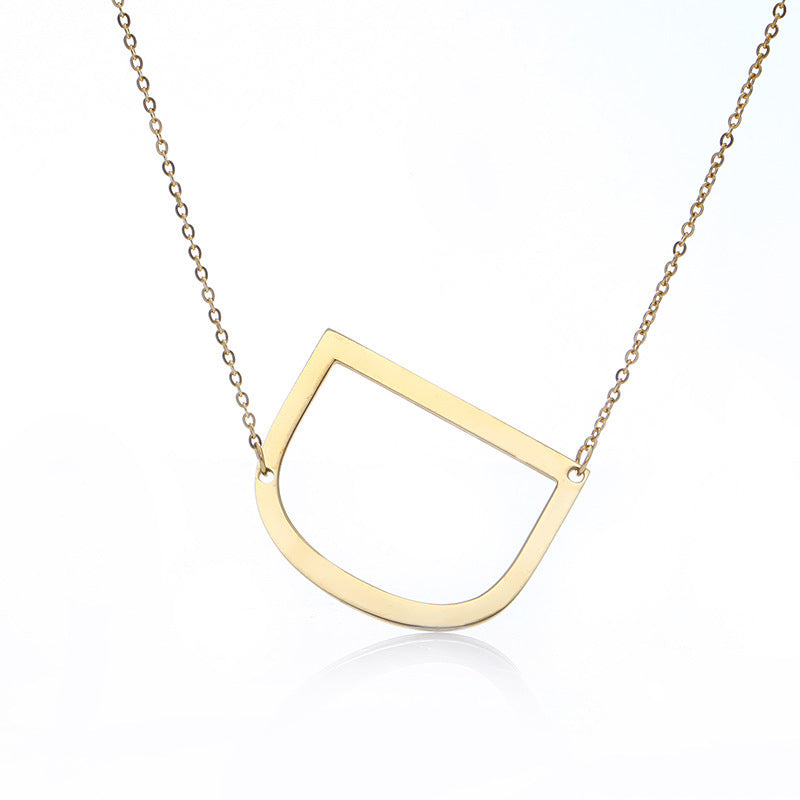 Women's Initial Letter Pendant Necklace