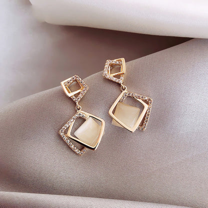 Geometric Square Earrings