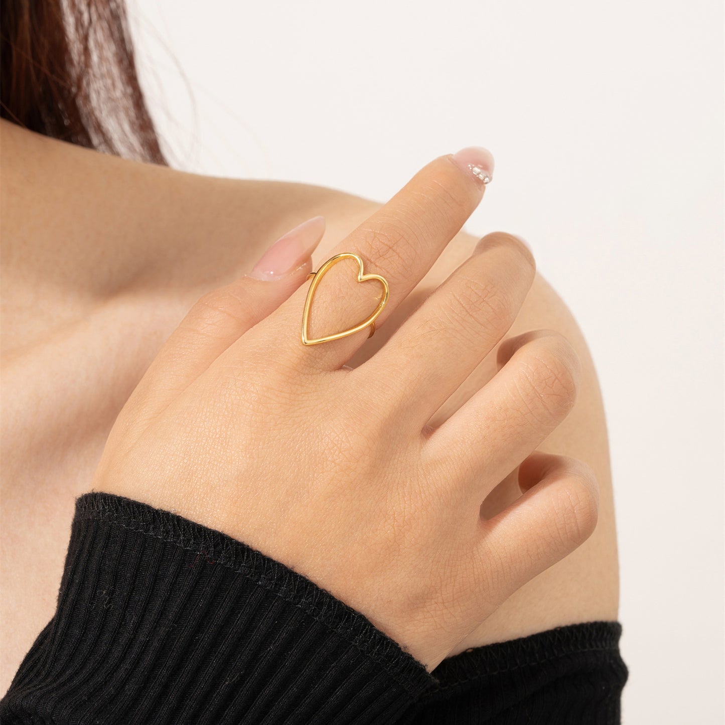 High Sense Love Heart-shaped Ring