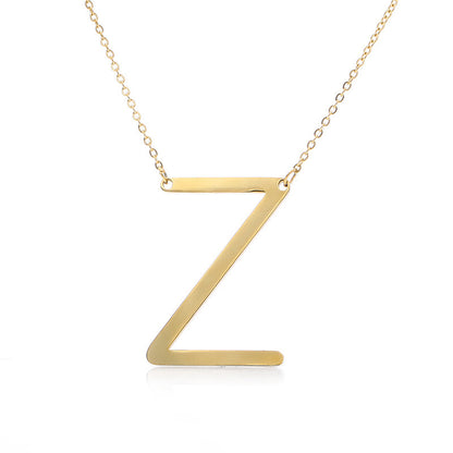 Women's Initial Letter Pendant Necklace