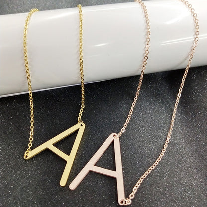 Women's Initial Letter Pendant Necklace
