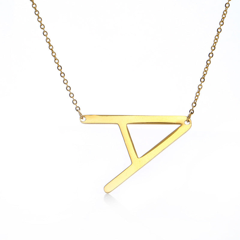 Women's Initial Letter Pendant Necklace