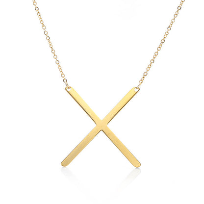 Women's Initial Letter Pendant Necklace