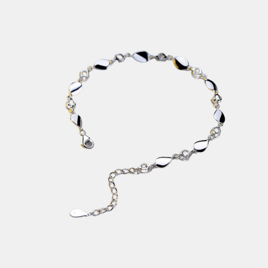 Diamond-encrusted Silver Bracelet