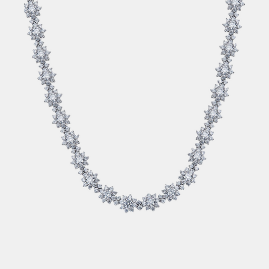 High Carbon Diamond Sunflower Collarbone Chain