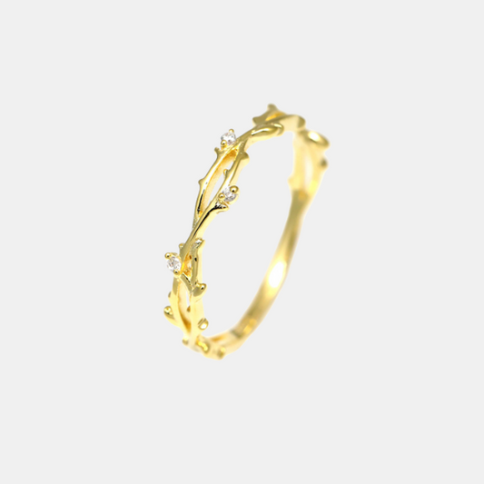 All-match 925 Sterling Silver Gold Plated Ring
