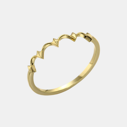 Retro Pearl Crown Ring