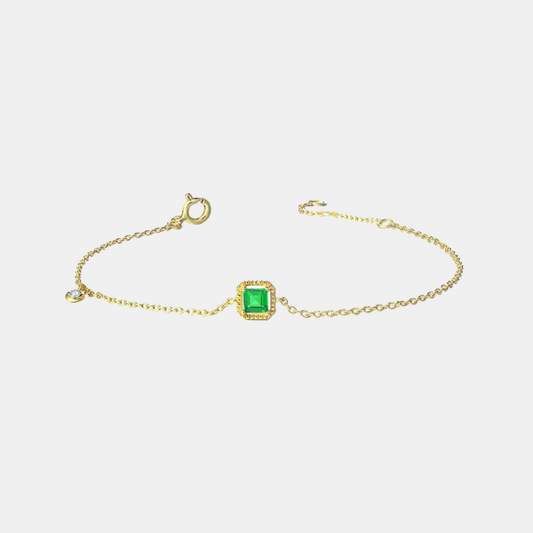 Synthetic Emerald Bracelet