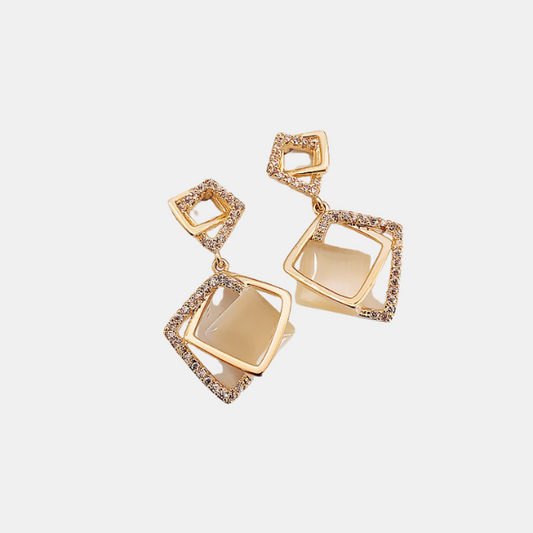 Geometric Square Earrings