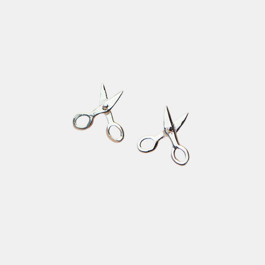 Scissors Silver Earrings