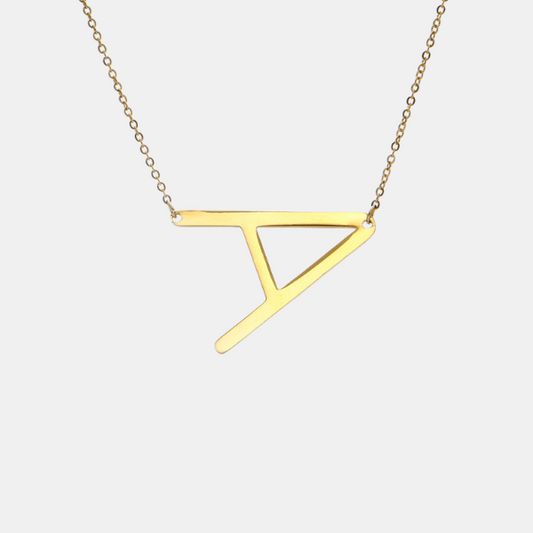 Women's Initial Letter Pendant Necklace
