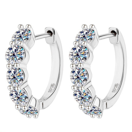S925 Sterling Silver Moissanite Earrings