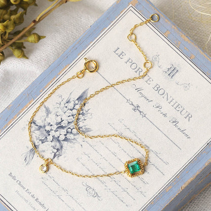 Synthetic Emerald Bracelet