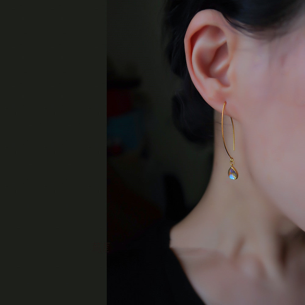 Droplet Moonlight Stone Earrings