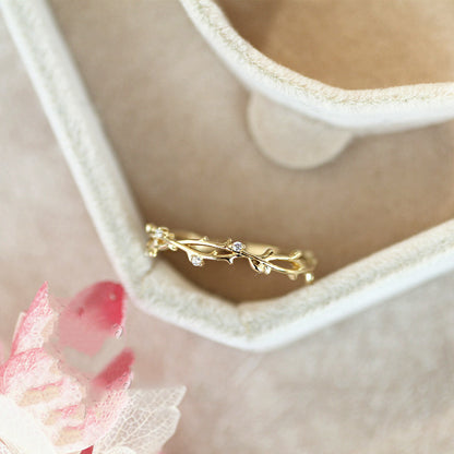 All-match 925 Sterling Silver Gold Plated Ring