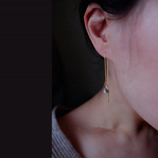 Droplet Moonlight Stone Earrings